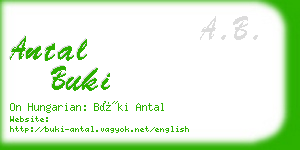 antal buki business card